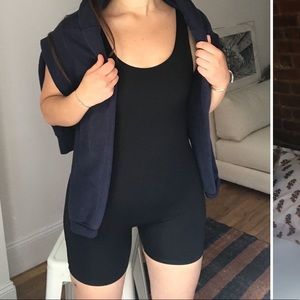 girlfriend collective L bike unitard lilac NWT